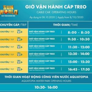 Bảng giá cáp treo Hòn Thơm